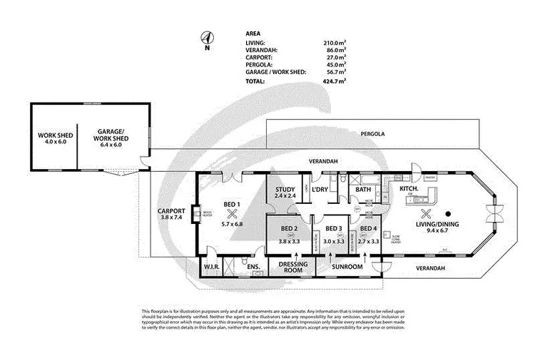 Floorplan of Homely house listing, 12 Old Bull Creek Road, Strathalbyn SA 5255