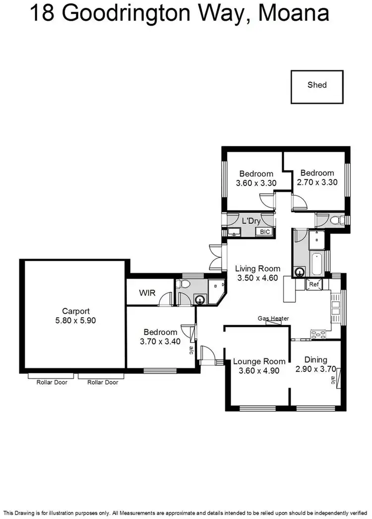 Floorplan of Homely house listing, 18 Goodrington Way, Moana SA 5169