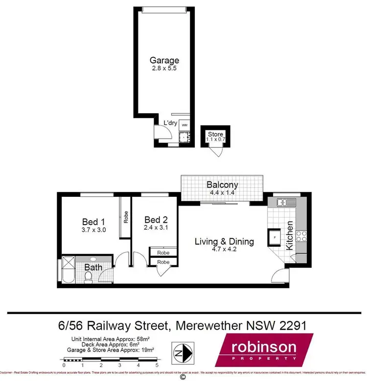 Floorplan of Homely unit listing, 6/54 Railway Street, Merewether NSW 2291