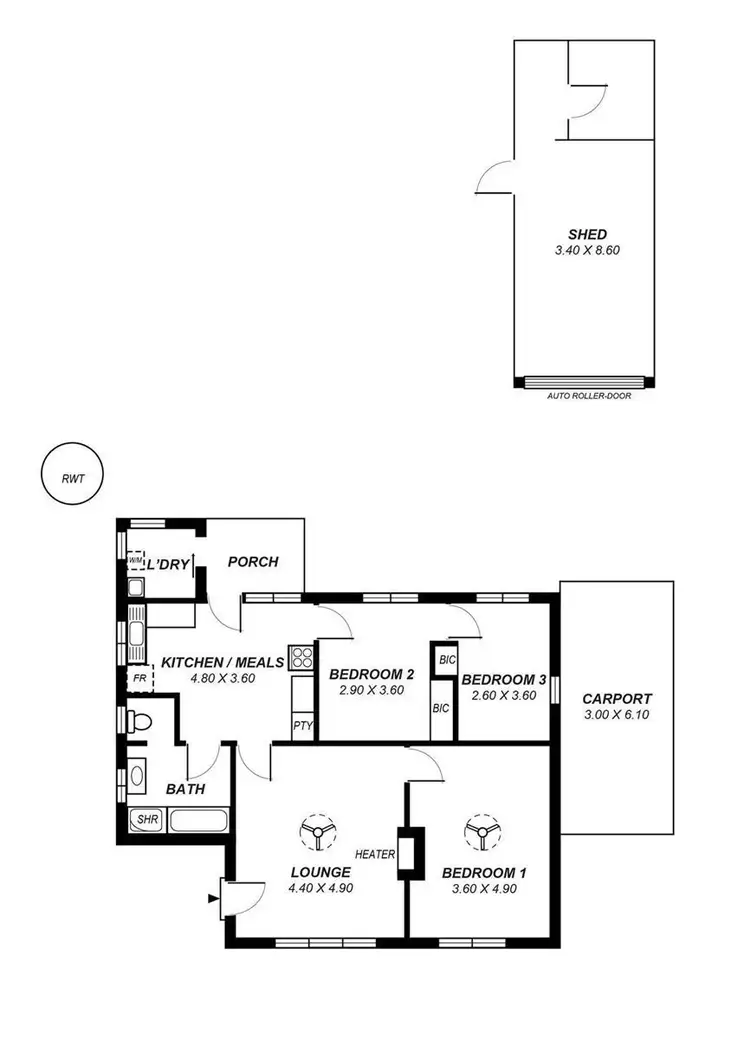 Floorplan of Homely house listing, 19 Holder Road, Hove SA 5048
