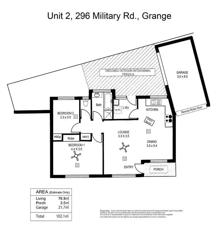 Floorplan of Homely house listing, 2/296 Military Road, Grange SA 5022