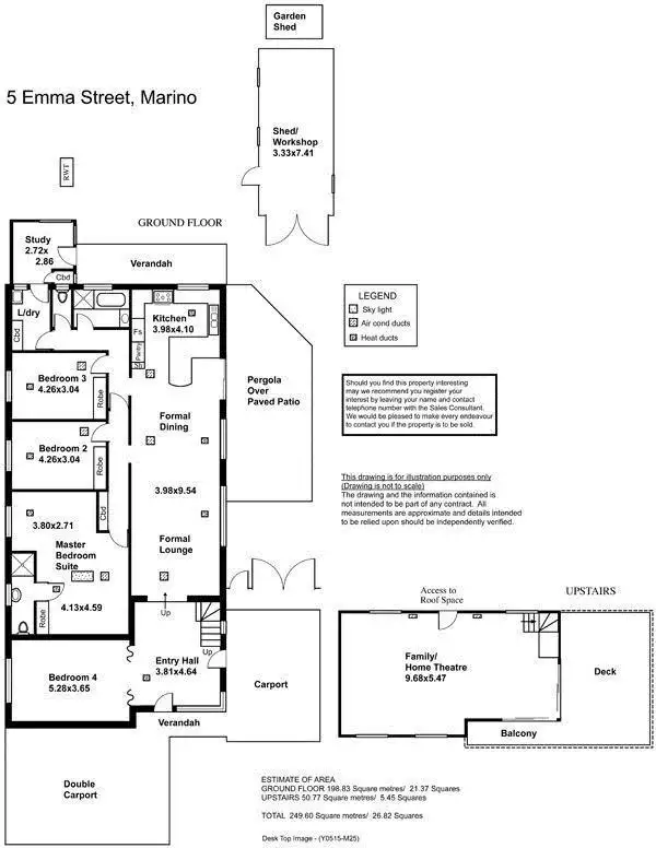Floorplan of Homely house listing, 5 Emma Street, Marino SA 5049