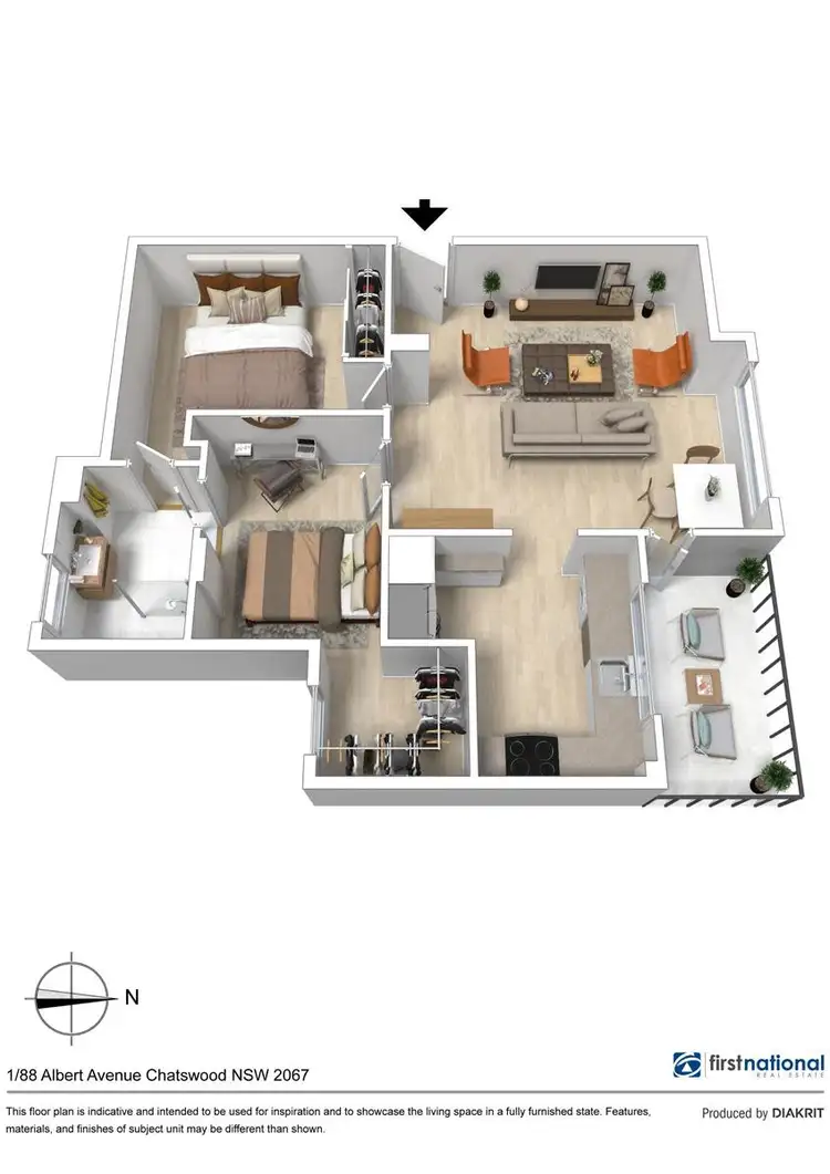 Floorplan of Homely apartment listing, 1/88 Albert Avenue, Chatswood NSW 2067