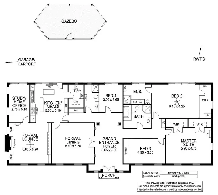 Floorplan of Homely house listing, 5 Corella Avenue, Chandlers Hill SA 5159