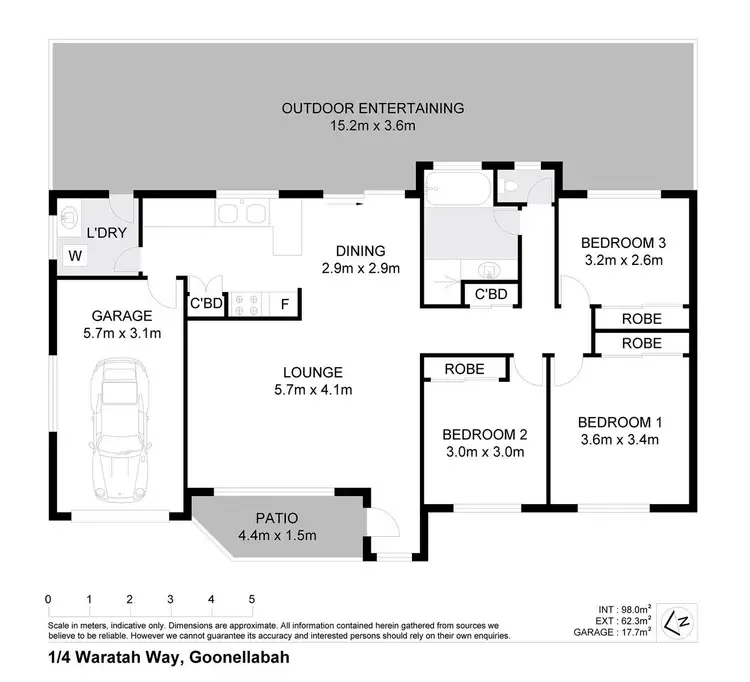 Floorplan of Homely unit listing, 1/4 Waratah Way, Goonellabah NSW 2480