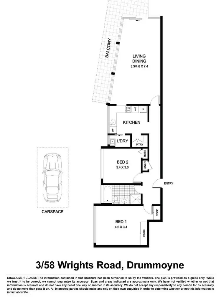 Floorplan of Homely apartment listing, 3/58 Wrights Road, Drummoyne NSW 2047