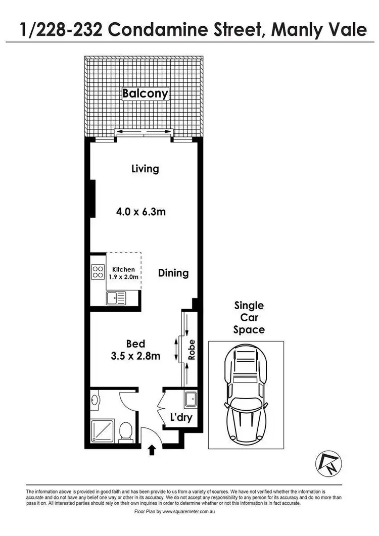 Floorplan of Homely apartment listing, 1/228 Condamine Street, Manly Vale NSW 2093