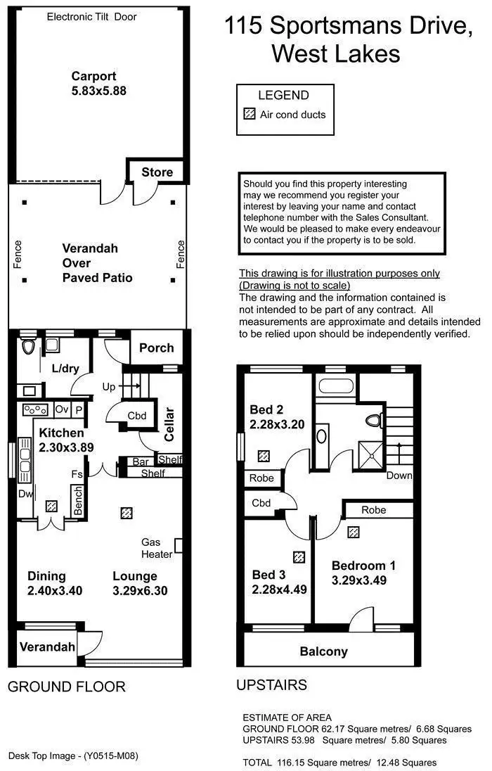 Floorplan of Homely townhouse listing, 115 Sportsmans Drive, West Lakes SA 5021
