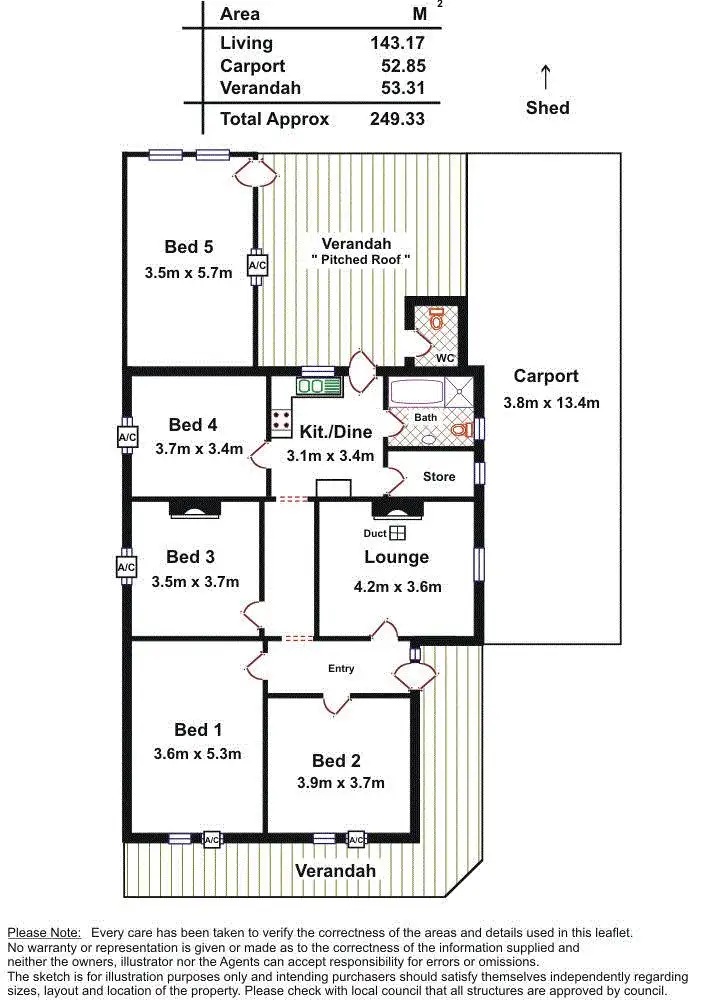 Floorplan of Homely house listing, 4 Elizabeth Street, Evandale SA 5069