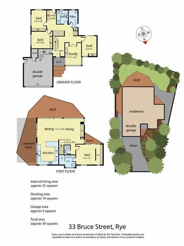 Floorplan of Homely house listing, 33 Bruce Street, Rye VIC 3941
