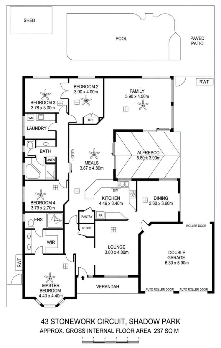 Floorplan of Homely house listing, 43 Stonework Circuit, Sheidow Park SA 5158