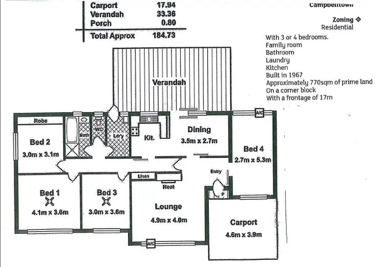 Floorplan of Homely house listing, 1 Shepherd Lane, Campbelltown SA 5074