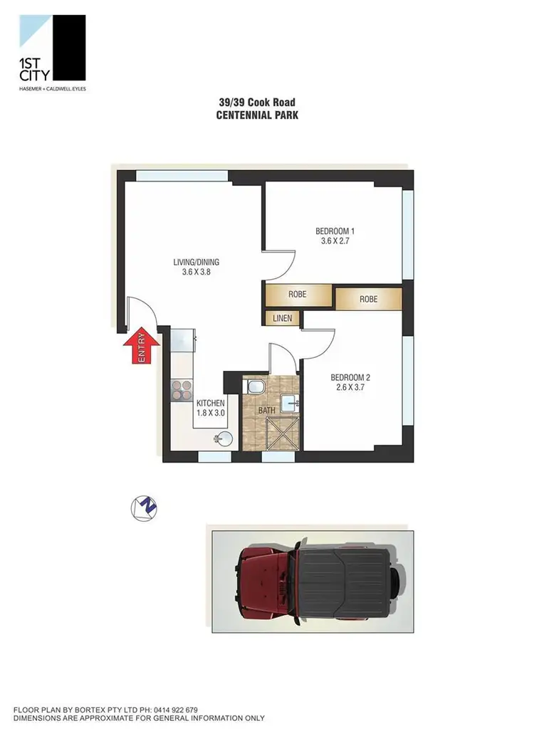 Floorplan of Homely apartment listing, 39/39-43 Cook Road, Centennial Park NSW 2021