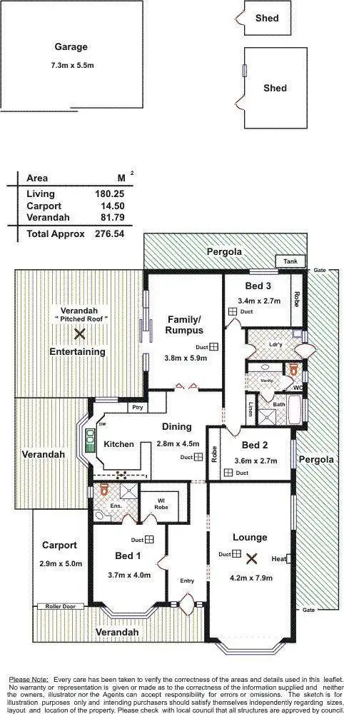 Floorplan of Homely house listing, 9 Crace Court, Evanston Park SA 5116