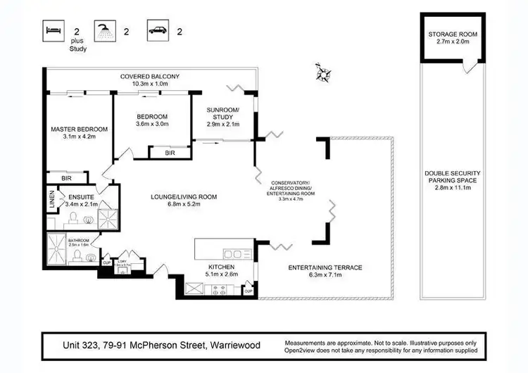 Floorplan of Homely apartment listing, 323/79-91 Macpherson Street, Warriewood NSW 2102