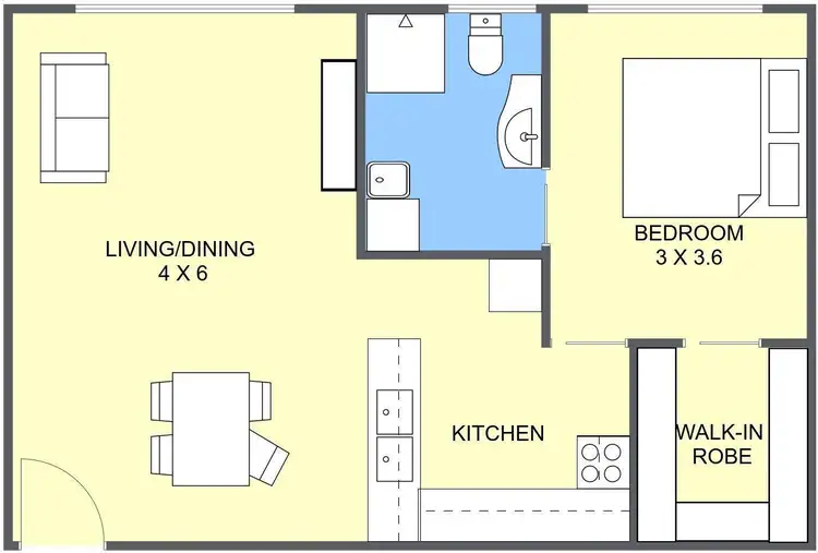 Floorplan of Homely apartment listing, 1/25 Empire Street, Footscray VIC 3011