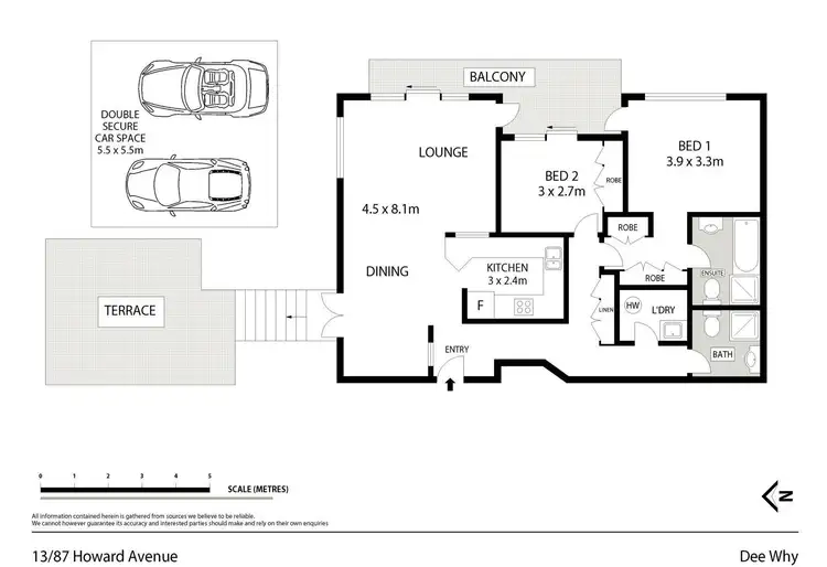 Floorplan of Homely unit listing, 13/87 Howard Avenue, Dee Why NSW 2099