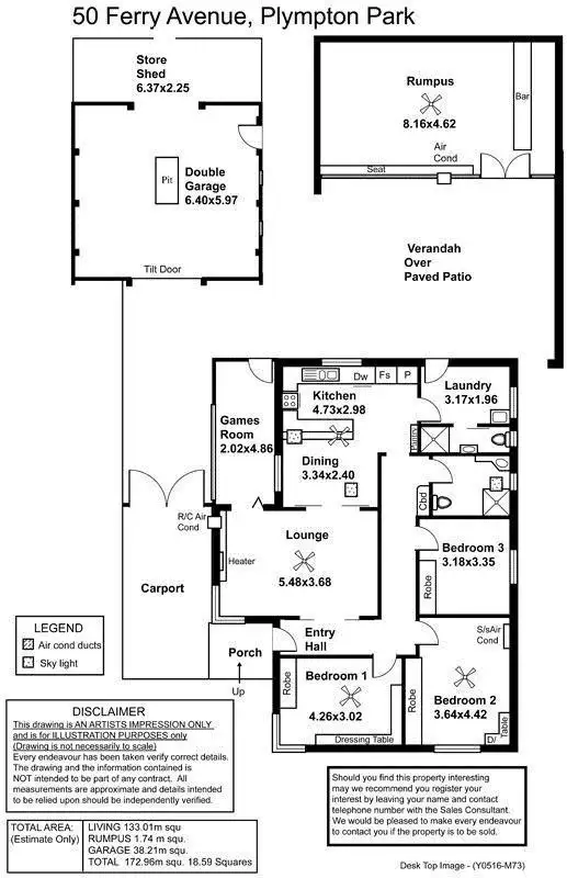 Floorplan of Homely house listing, 50 Ferry Avenue, Plympton Park SA 5038