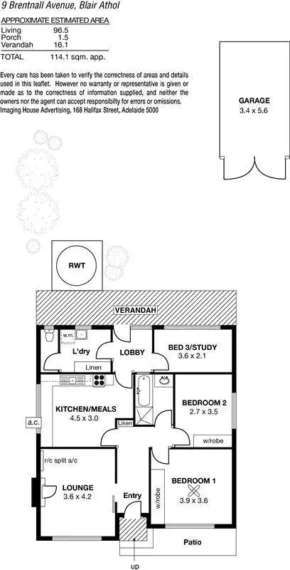 Floorplan of Homely house listing, 9 Brentnall Avenue, Blair Athol SA 5084