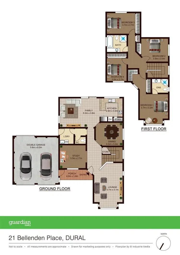 Floorplan of Homely house listing, 21 Bellenden Place, Dural NSW 2158