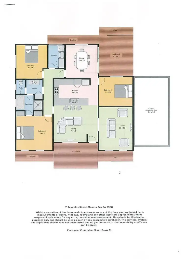 Floorplan of Homely house listing, 7 Reynolds Street, Moonta Bay SA 5558
