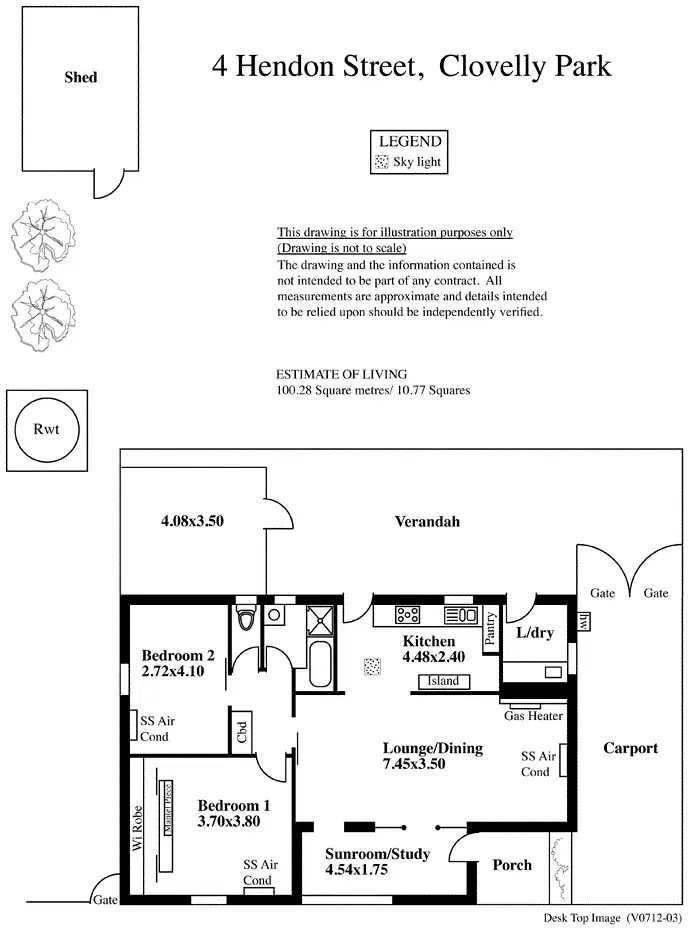 Floorplan of Homely house listing, 4 Hendon Street, Clovelly Park SA 5042