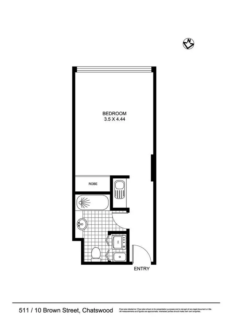 Floorplan of Homely apartment listing, 511/10 Brown Street, Chatswood NSW 2067