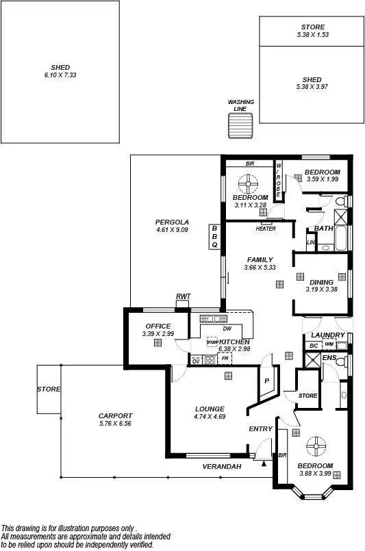 Floorplan of Homely house listing, 15 Verbena Court, Morphett Vale SA 5162