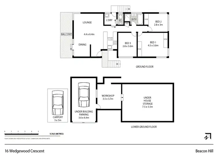 Floorplan of Homely house listing, 16 Wedgewood Crescent, Beacon Hill NSW 2100