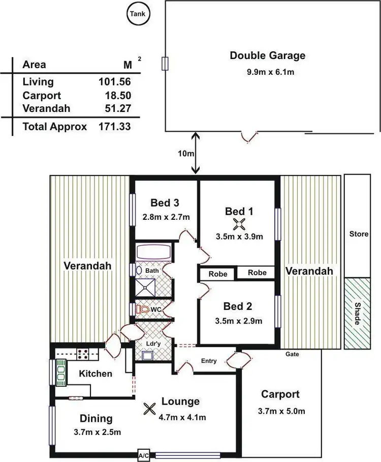 Floorplan of Homely house listing, 16 Leabrook Drive, Para Hills SA 5096
