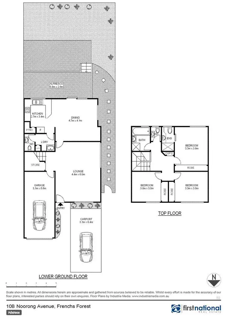 Floorplan of Homely townhouse listing, 10 B Noorong Avenue, Frenchs Forest NSW 2086