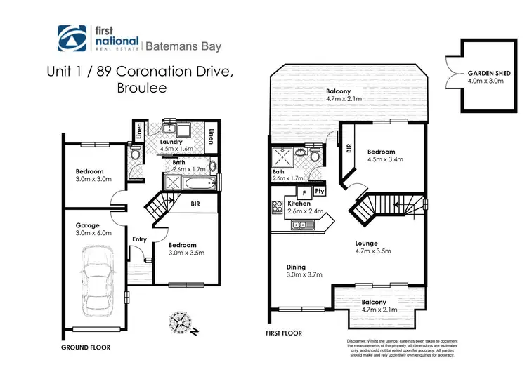 Floorplan of Homely house listing, 1/89 Coronation Drive, Broulee NSW 2537