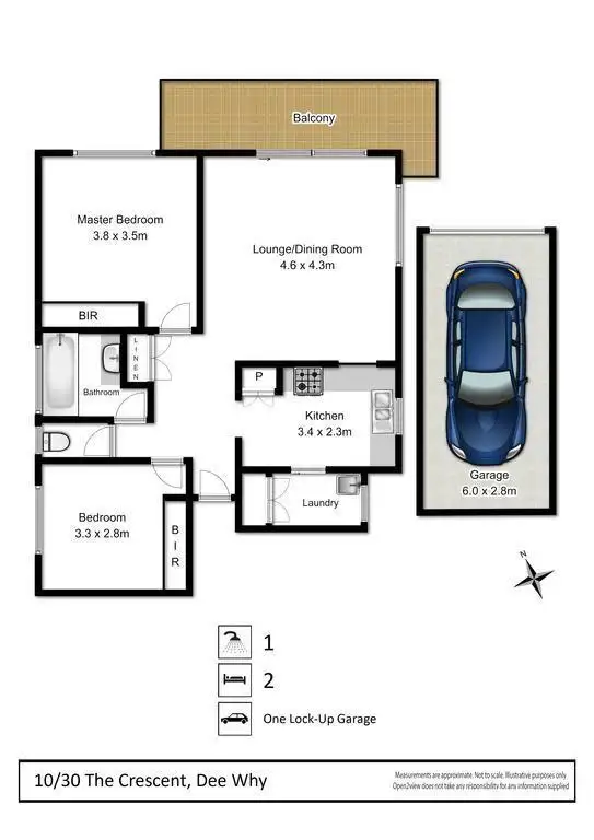 Floorplan of Homely apartment listing, 10/30 The Crescent, Dee Why NSW 2099