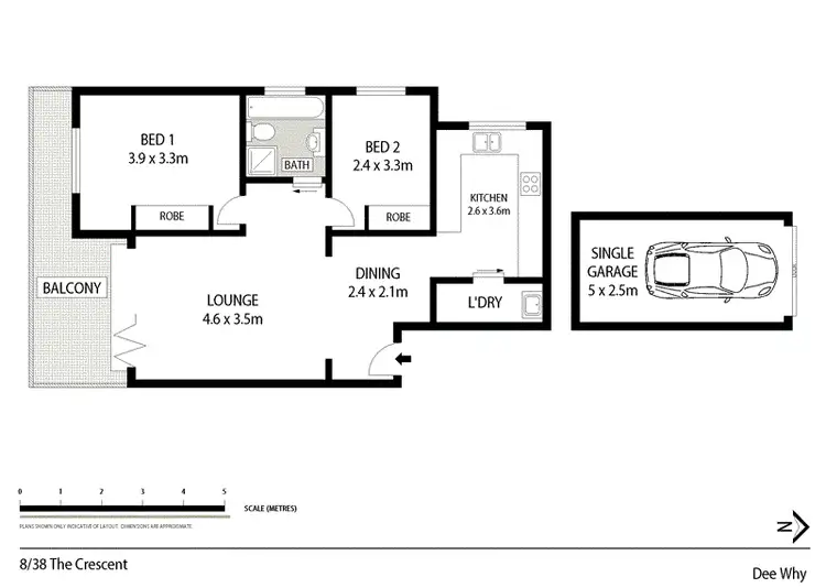 Floorplan of Homely unit listing, 8/38 The Crescent, Dee Why NSW 2099