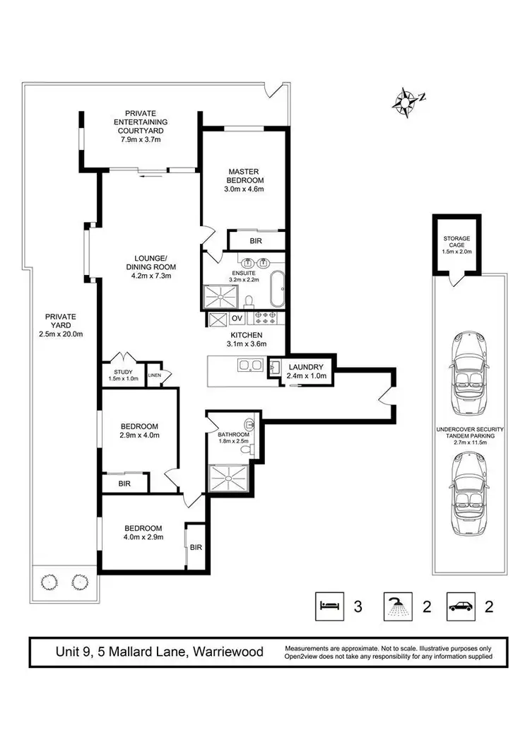 Floorplan of Homely apartment listing, 9/5 Mallard Lane, Warriewood NSW 2102