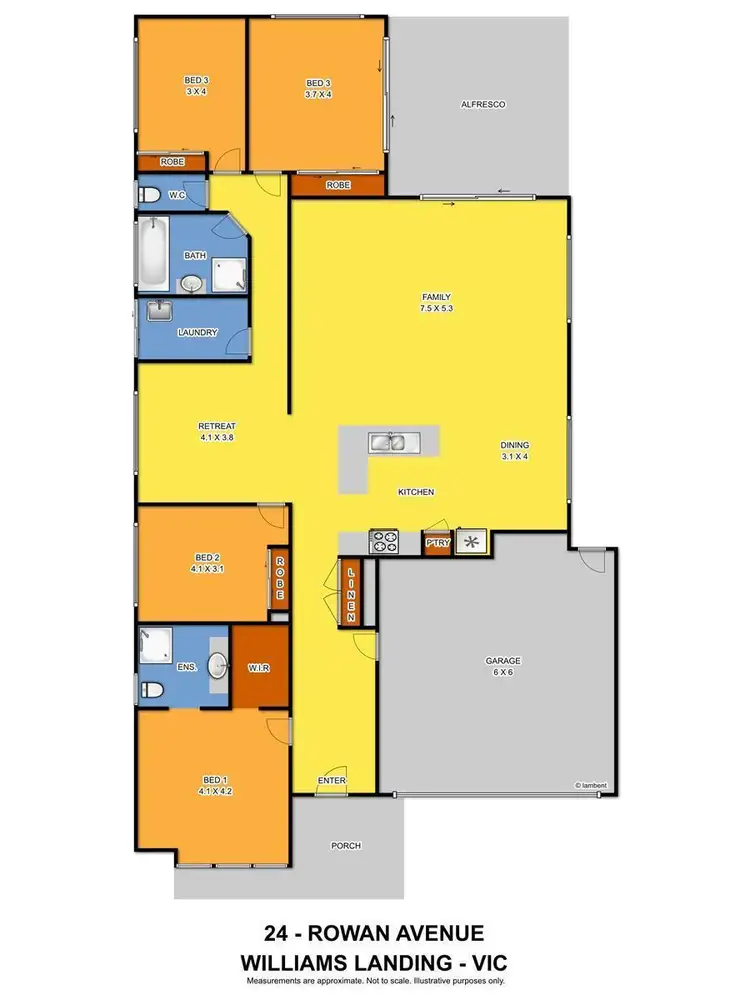 Floorplan of Homely house listing, 24 Rowan Avenue, Williams Landing VIC 3027
