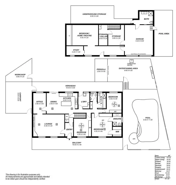 Floorplan of Homely house listing, 4 The Piazza, Pasadena SA 5042