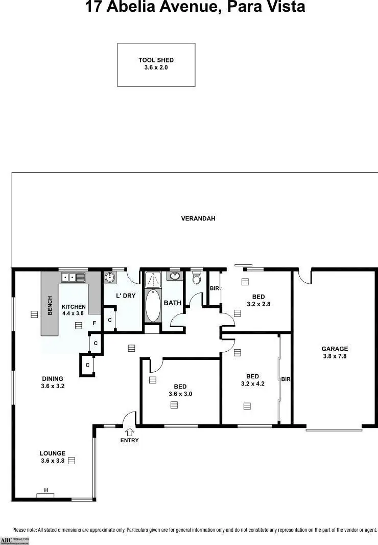 Floorplan of Homely house listing, 17 Abelia Avenue, Para Vista SA 5093