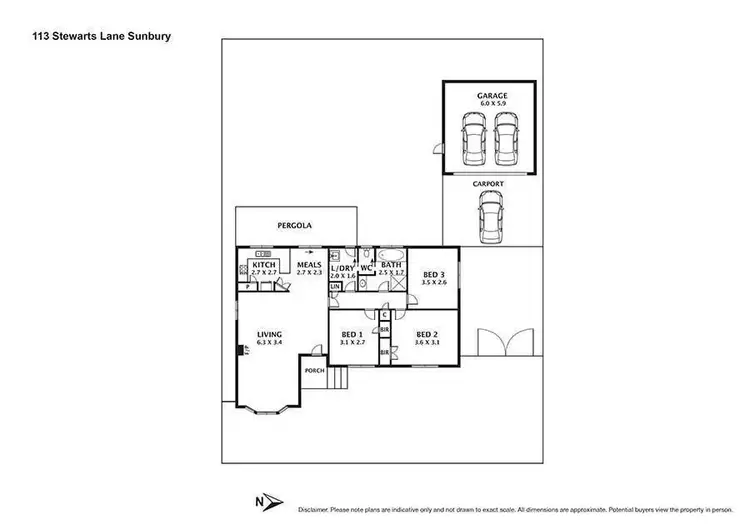 Floorplan of Homely house listing, 113 Stewarts Lane, Sunbury VIC 3429