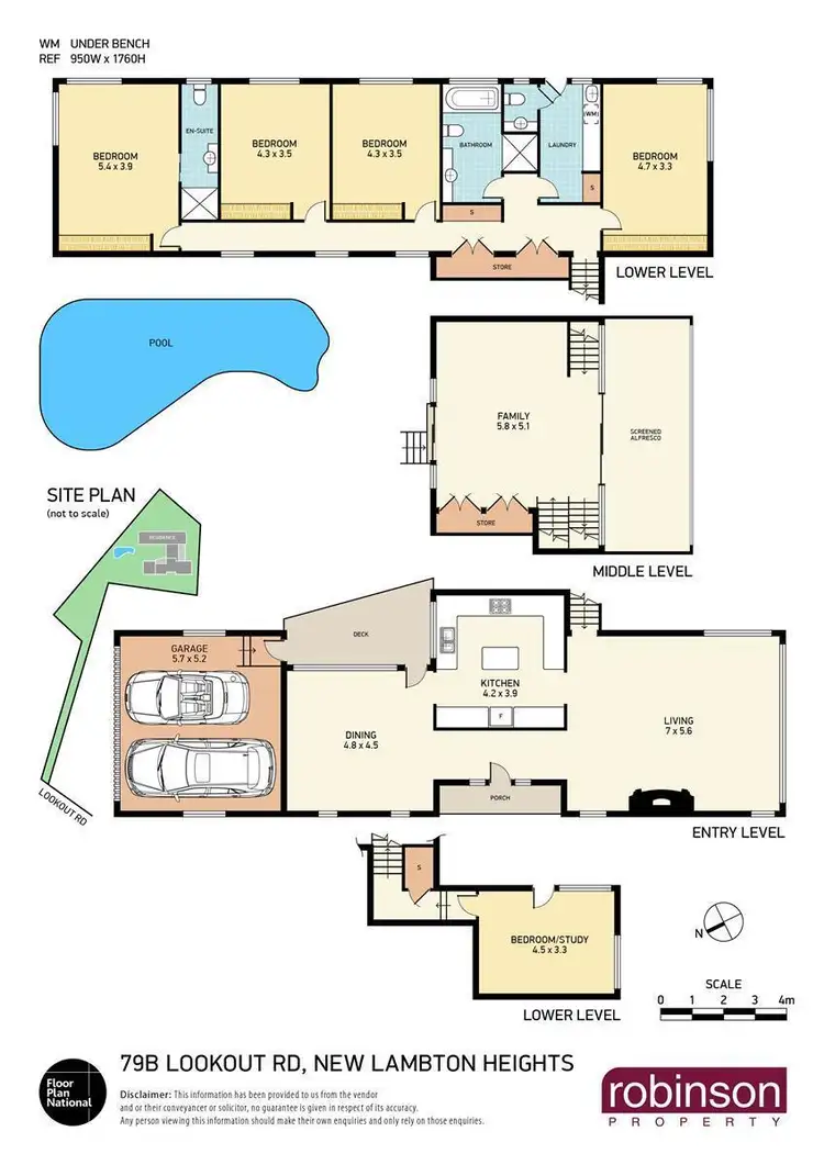 Floorplan of Homely house listing, 79B Lookout Road, New Lambton Heights NSW 2305