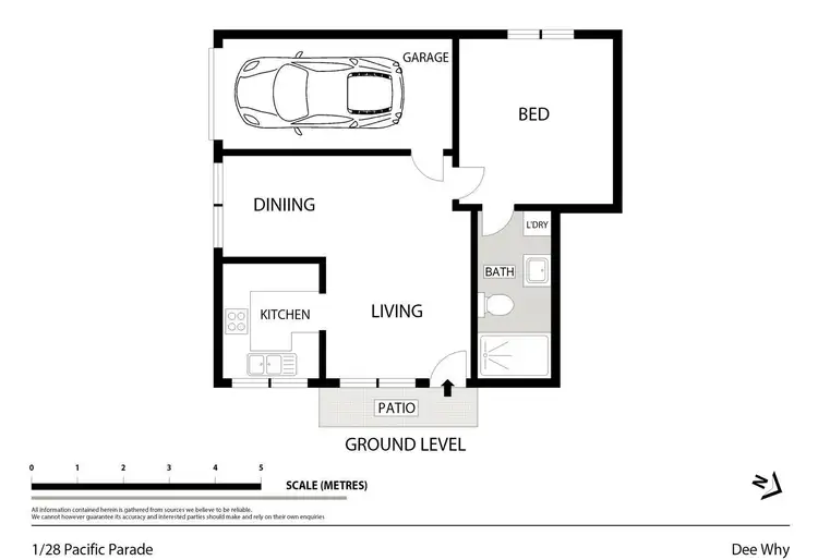 Floorplan of Homely unit listing, 1/28 Pacific Parade, Dee Why NSW 2099