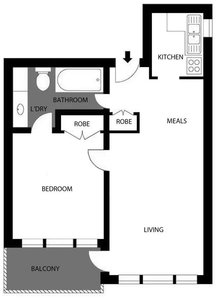 Floorplan of Homely apartment listing, 602/201 Spring Street, Melbourne VIC 3000
