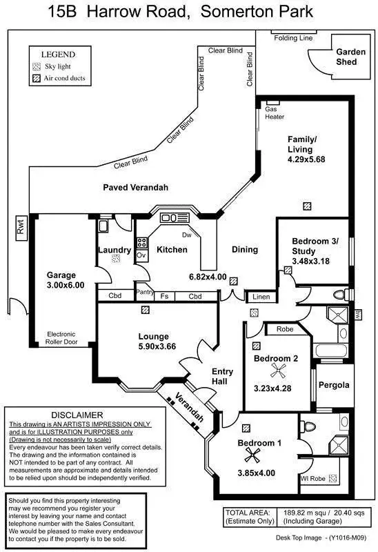 Floorplan of Homely house listing, 15B Harrow Road, Somerton Park SA 5044
