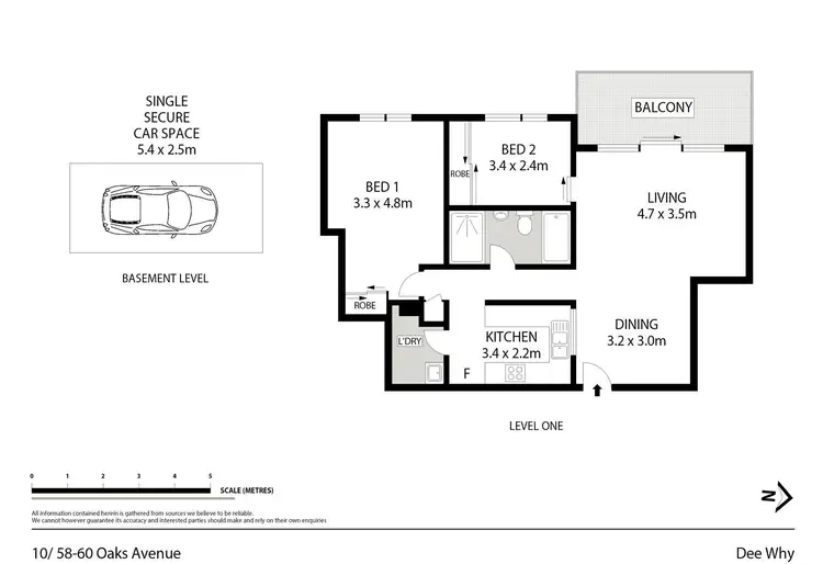 Floorplan of Homely unit listing, 10/58-60 Oaks Avenue, Dee Why NSW 2099