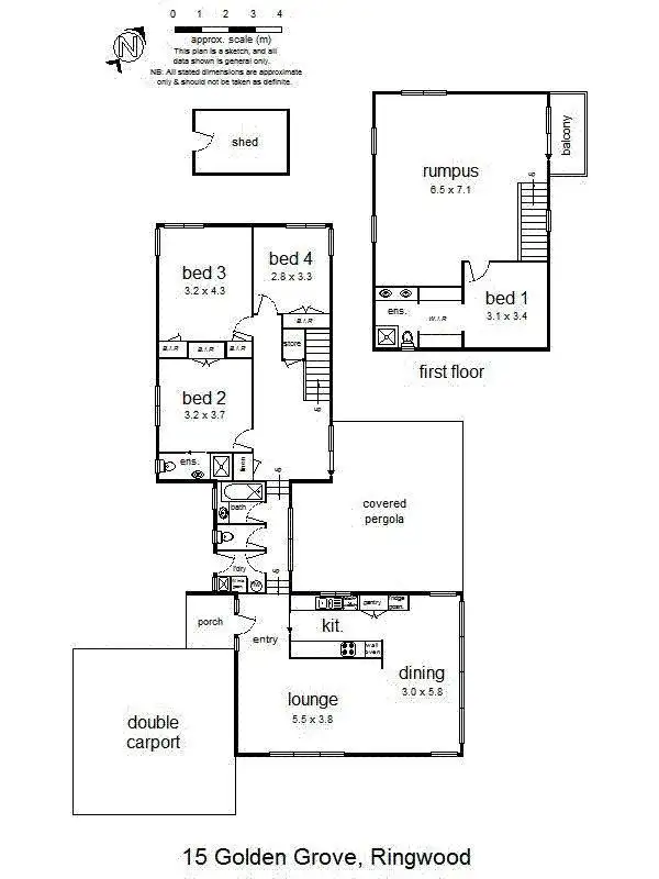 Floorplan of Homely house listing, 15 Golden Grove, Ringwood VIC 3134