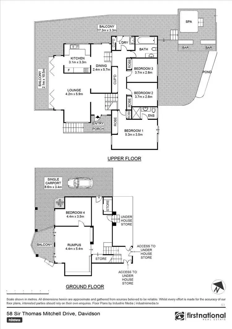 Floorplan of Homely house listing, 58 Sir Thomas Mitchell Drive, Davidson NSW 2085