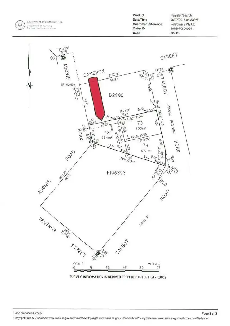 Floorplan of Homely land listing, 12 Adonis Road, Port Vincent SA 5581