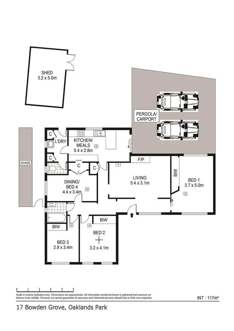 Floorplan of Homely house listing, 17 Bowden Grove, Oaklands Park SA 5046
