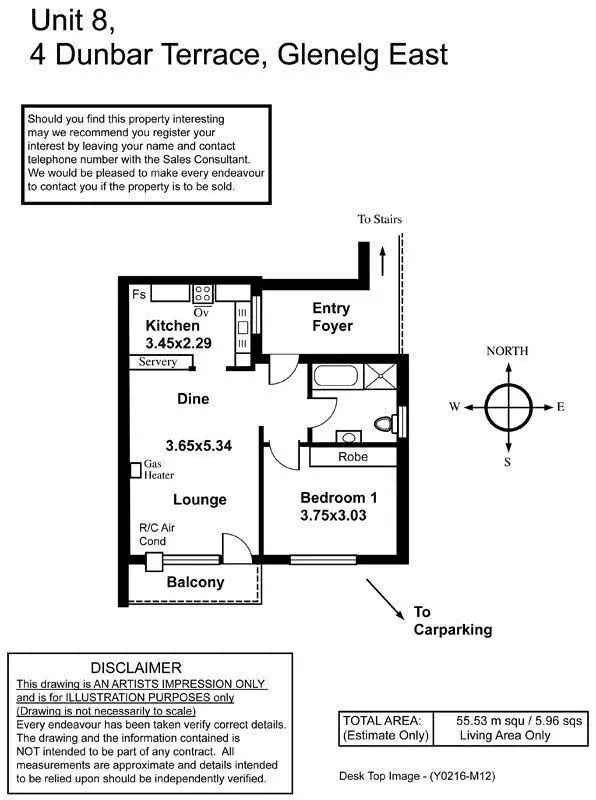 Floorplan of Homely unit listing, 8/4 Dunbar Terrace, Glenelg East SA 5045