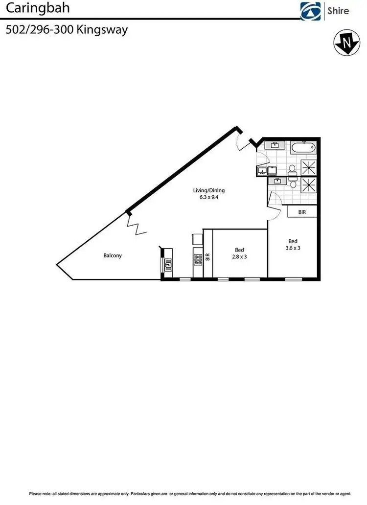 Floorplan of Homely unit listing, 502/296-300 Kingsway, Caringbah NSW 2229